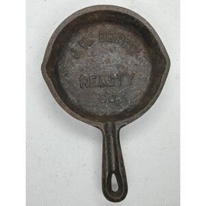 Vintage J H Berry Realty Co Cast Iron Mini Skillet Frying Pan